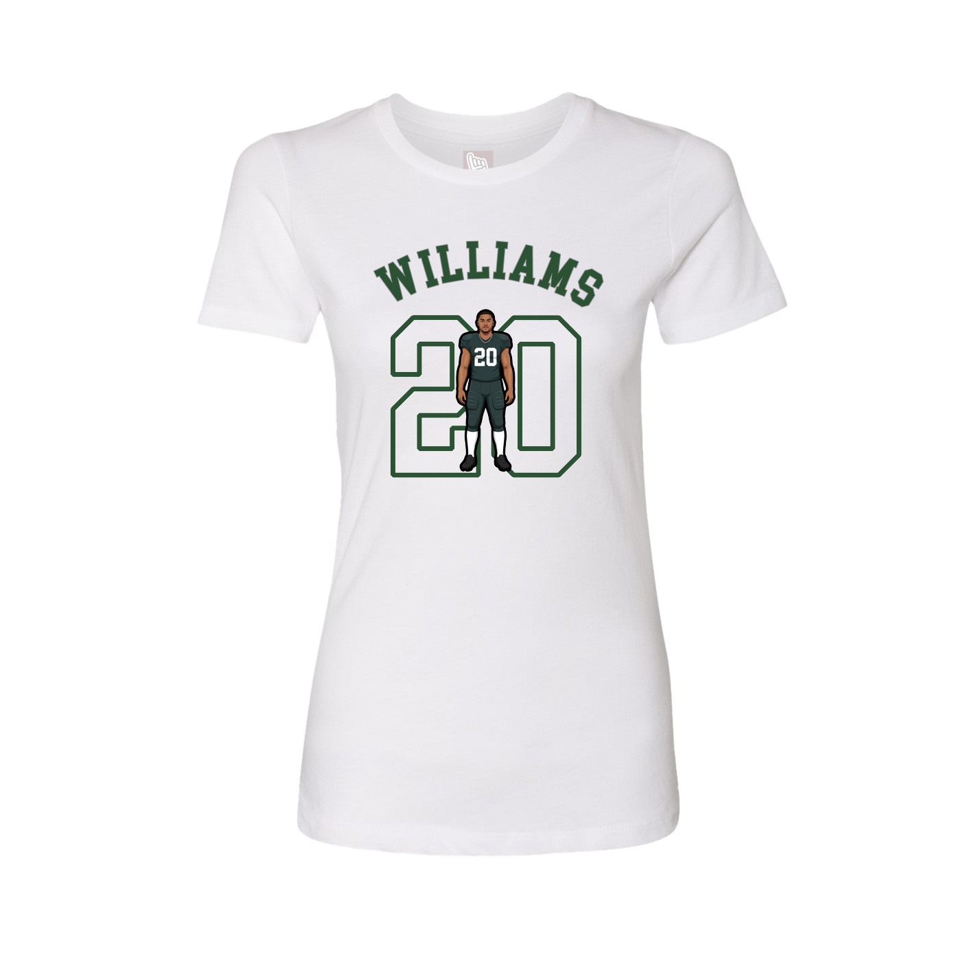 Fitted Women's Tee — Shirsey Arch in White