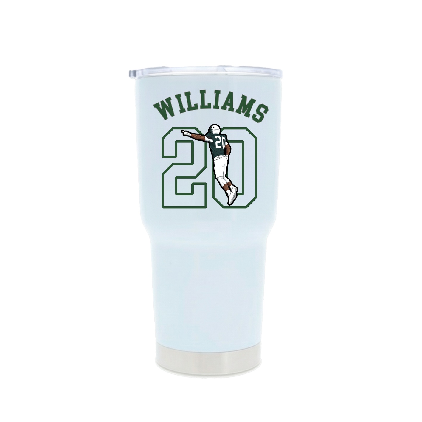 30oz Stainless Steel Tumbler — Shirsey Arch in White