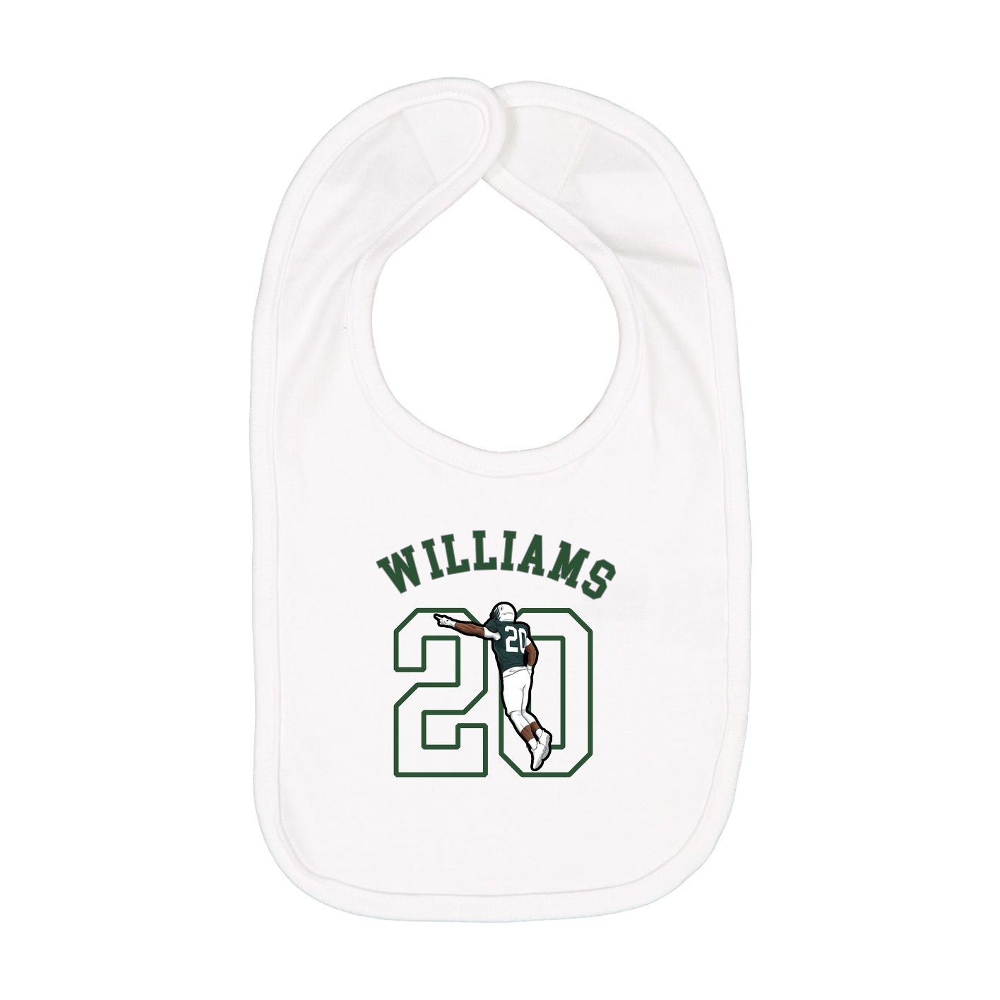 Infant Bib — Shirsey Arch in White