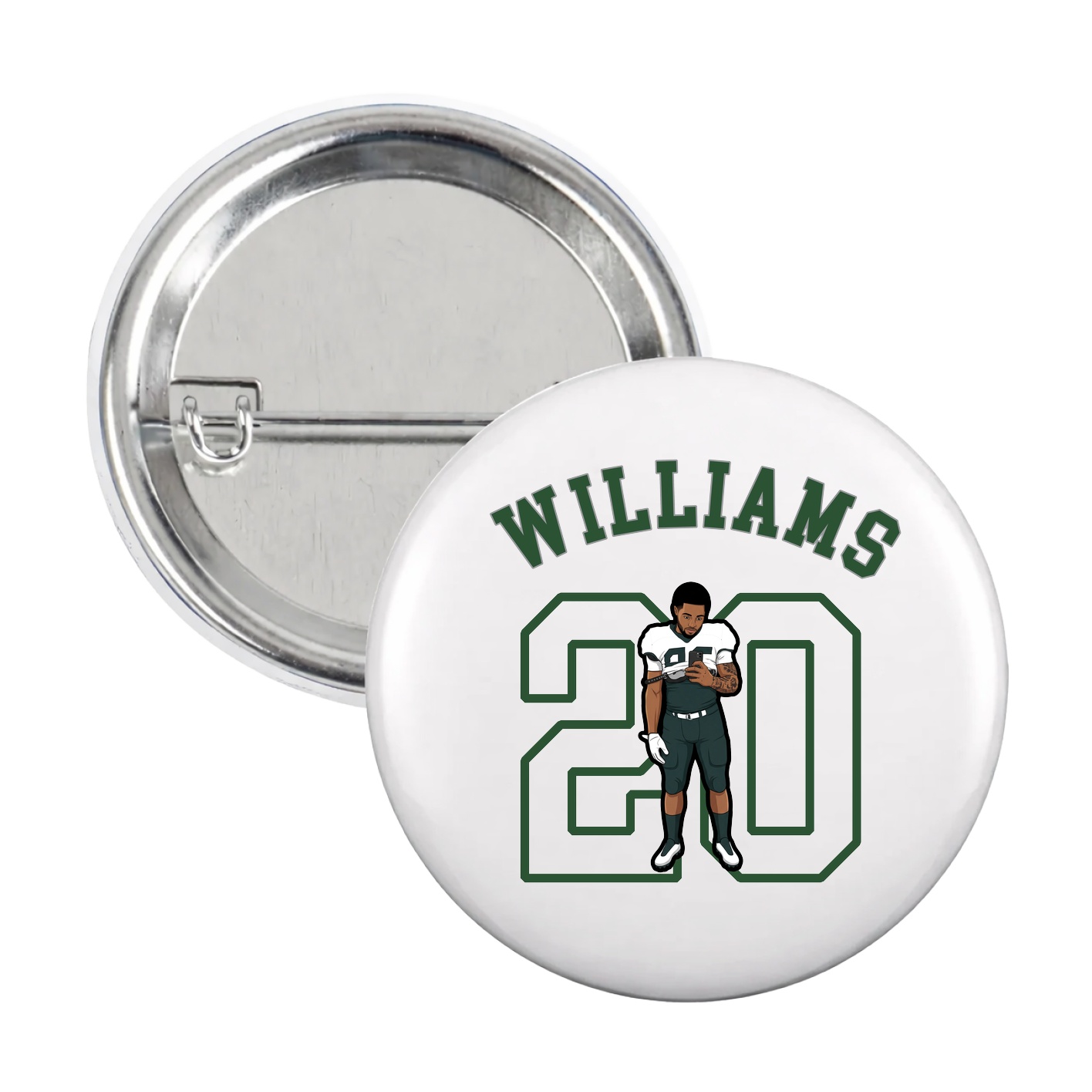 Game Day Button — Shirsey Arch in White