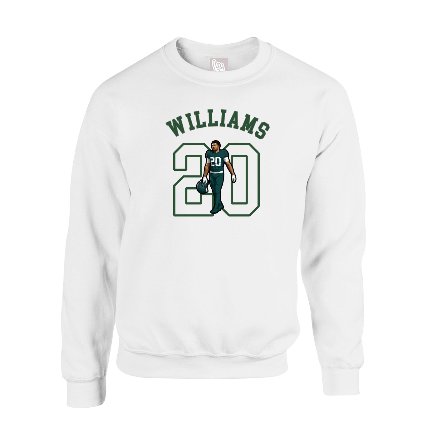 Fleece Crew — Shirsey Arch in White