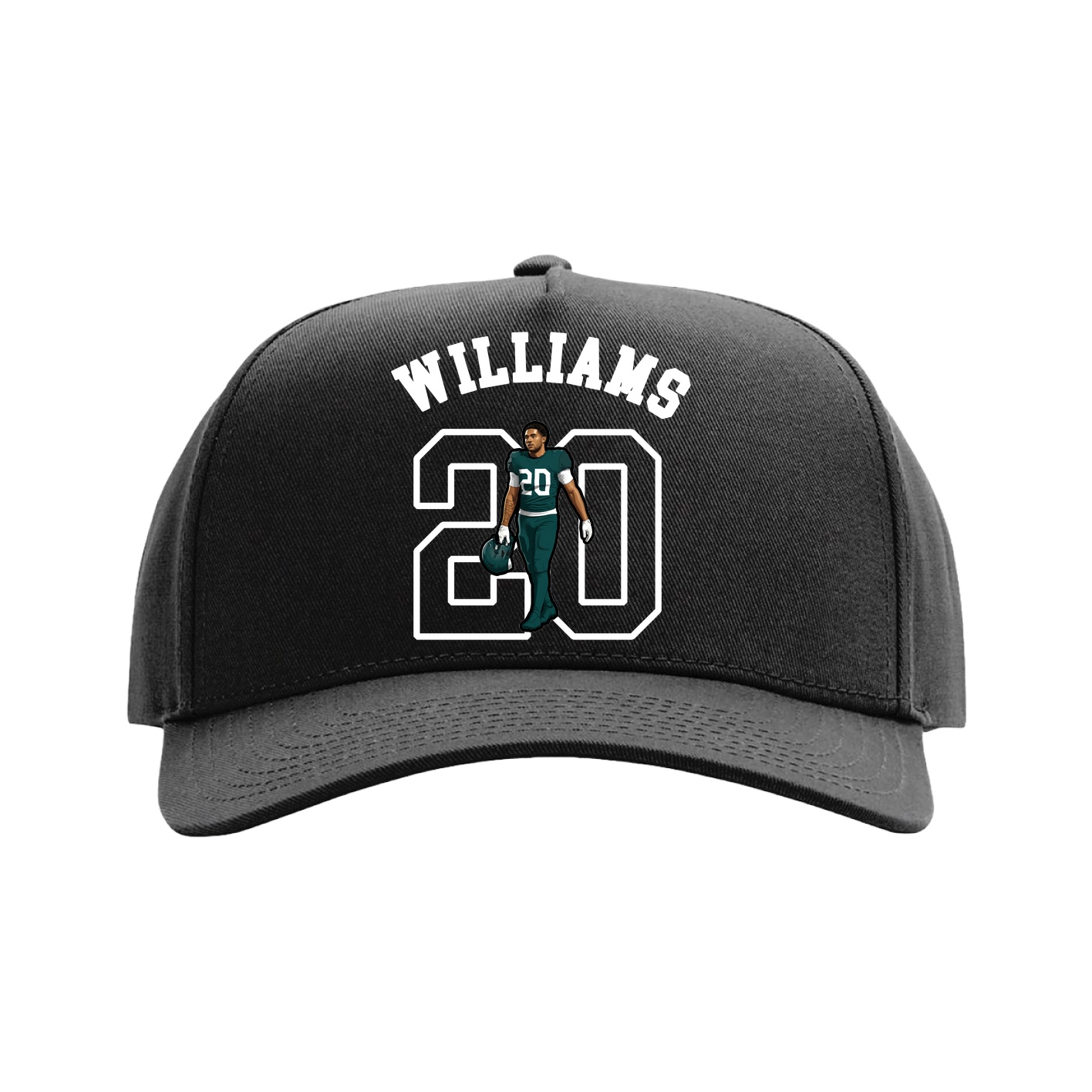 Full Fabric Five-Panel Champ Cap — Shirsey Arch in Black