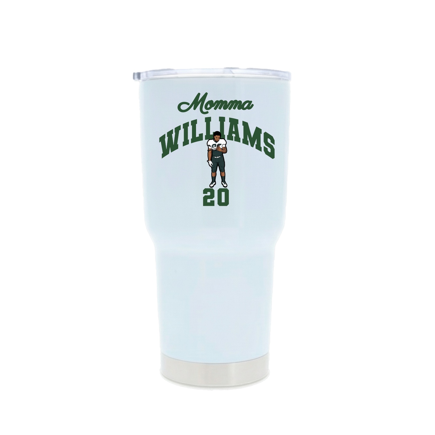 30oz Stainless Steel Tumbler — Mothers Day Arch in White