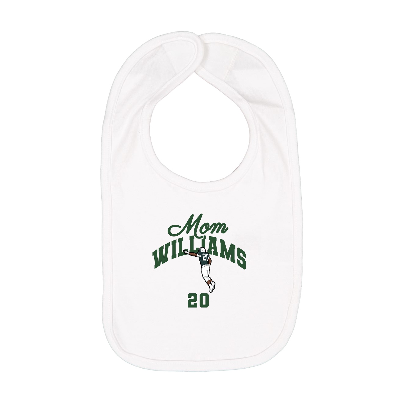 Infant Bib — Mothers Day Arch in White