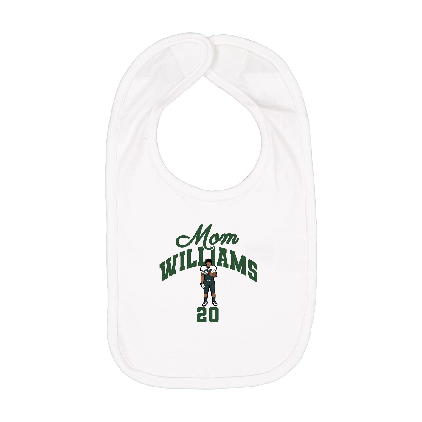 Infant Bib — Mothers Day Arch in White