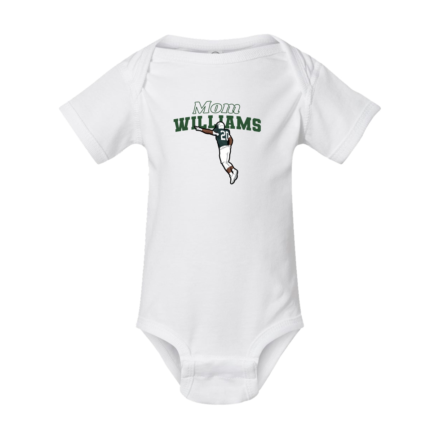 Baby Onesie — Mothers Day Block in White