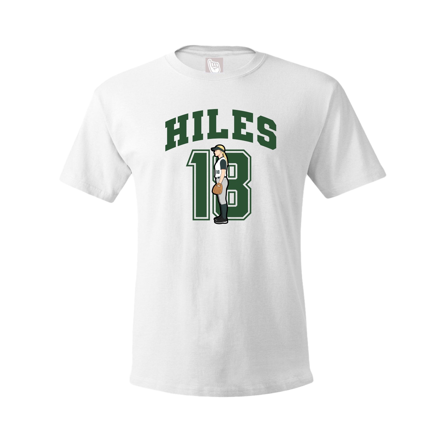 Youth Tee — Number in White