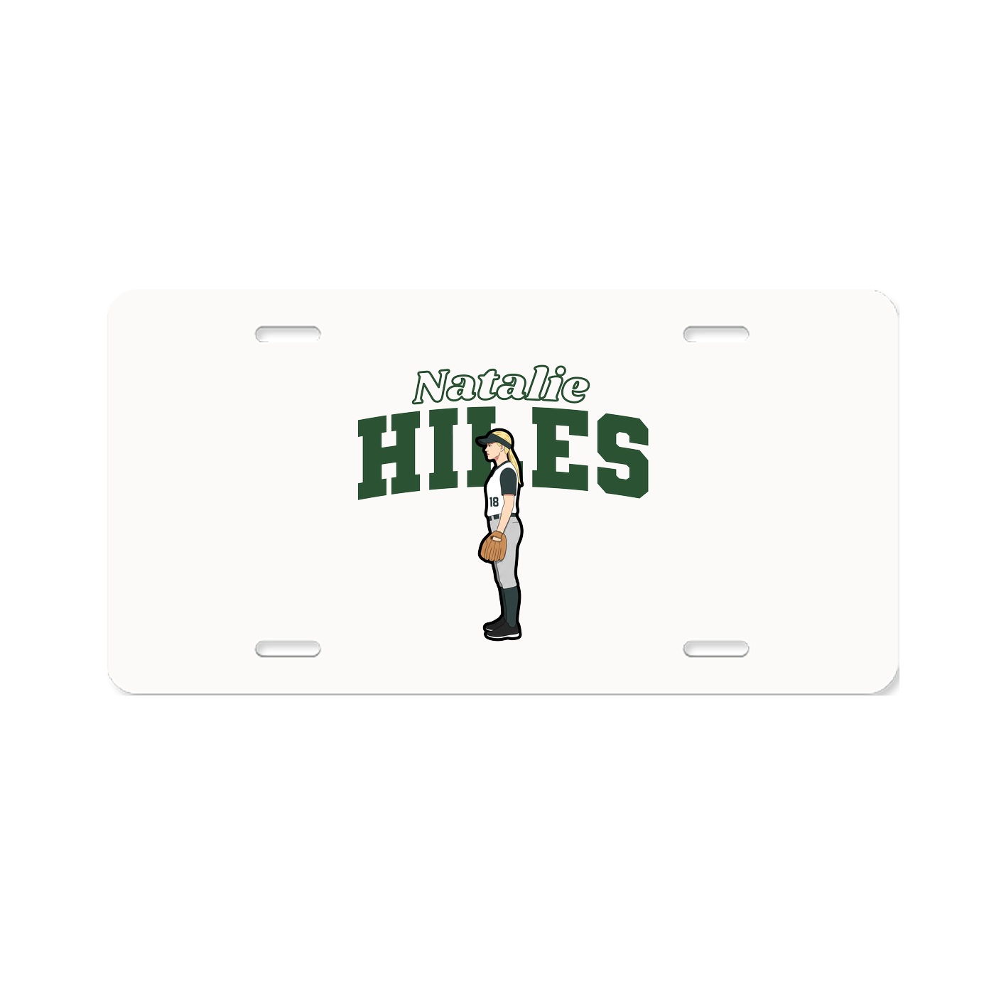 License Plate — Name Arch in Classic
