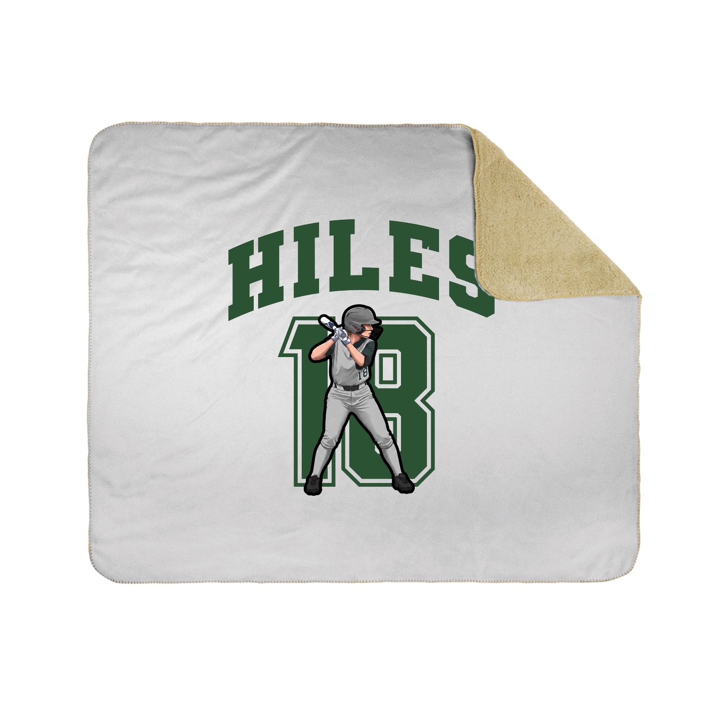 Throw Blanket — Number in White