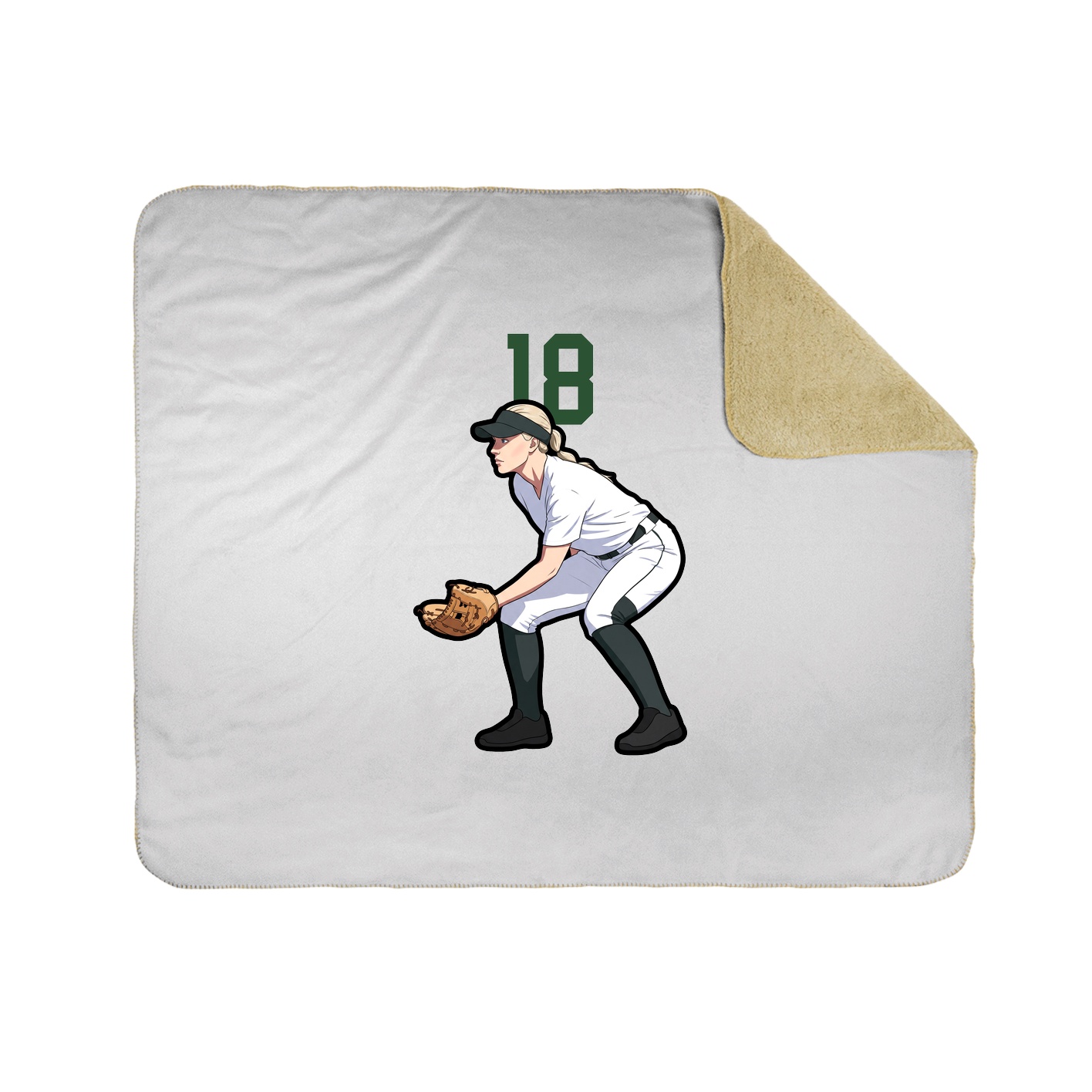 Throw Blanket — Number Top in White