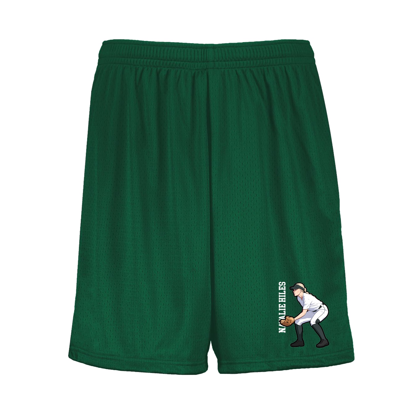 Shorts — Name Vertical in Green