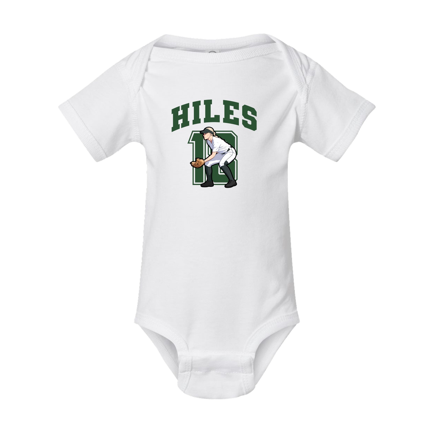 Baby Onesie — Number in White