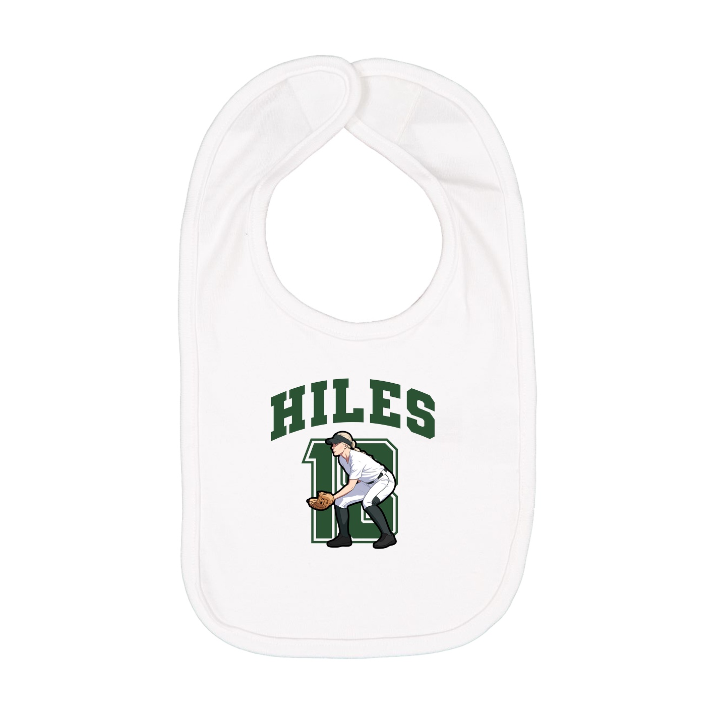 Infant Bib — Number in White
