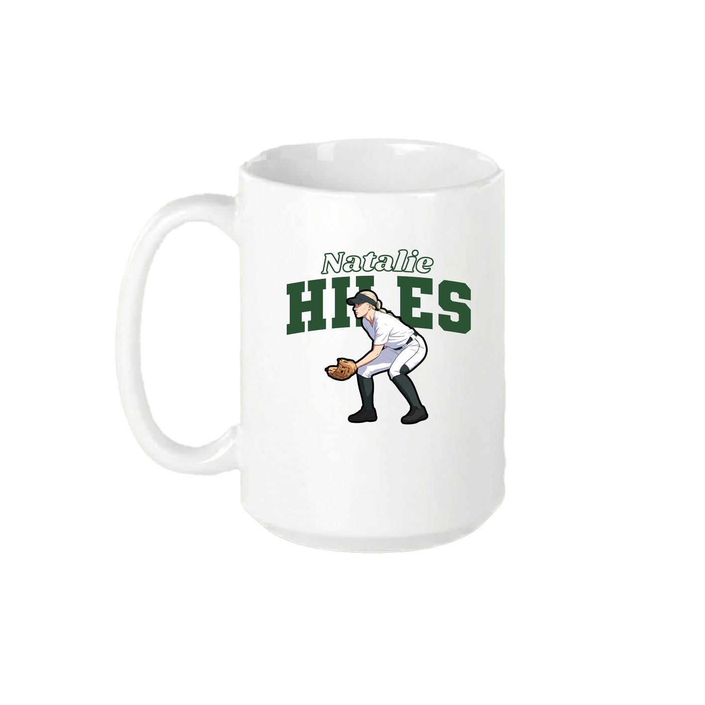 15oz Coffee Mug — Name Arch in White