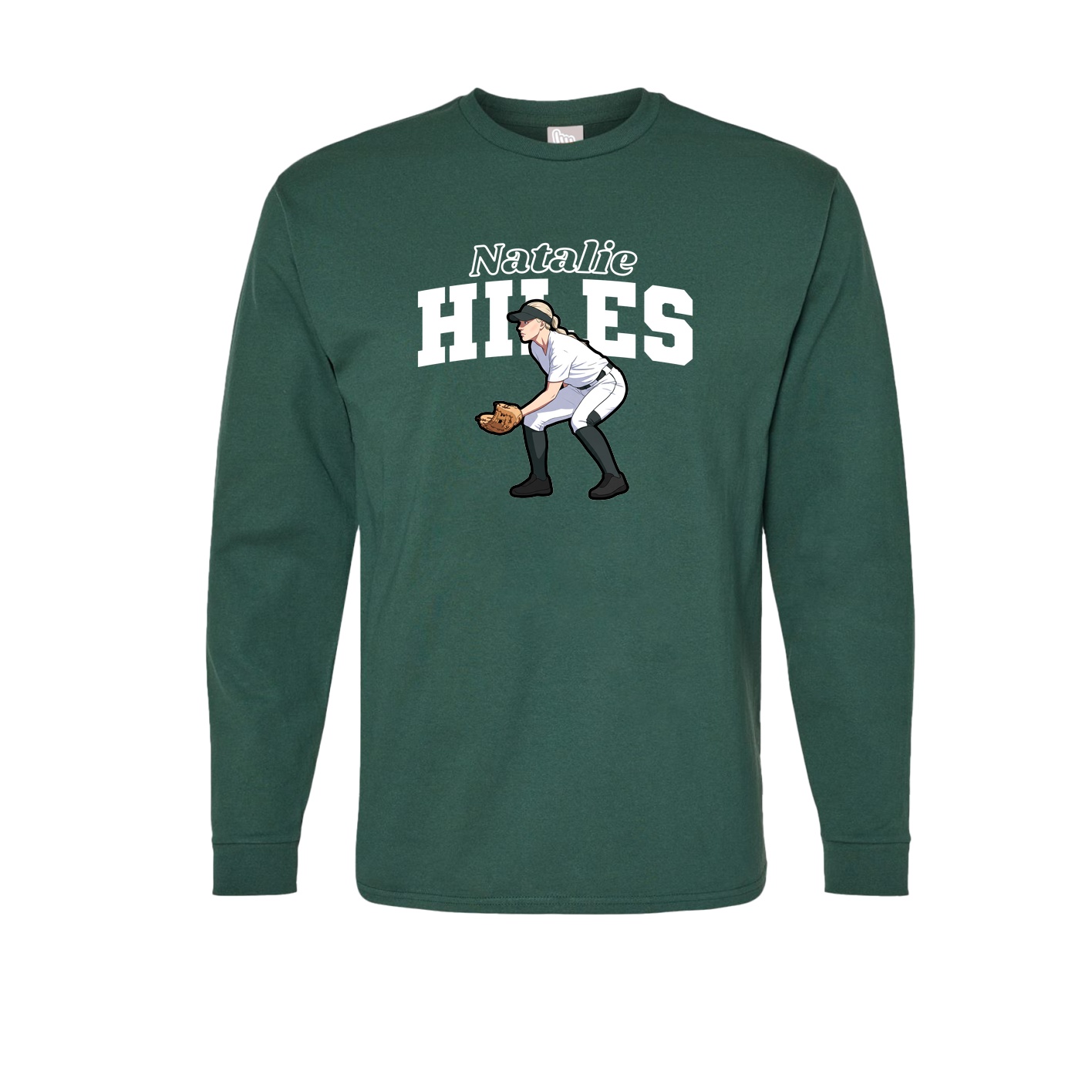 Long Sleeve Tee — Name Arch in Green