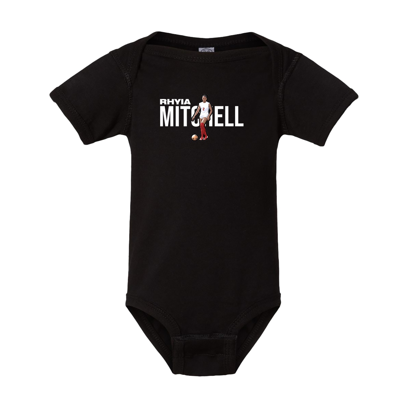 Baby Onesie — Player Name in Black