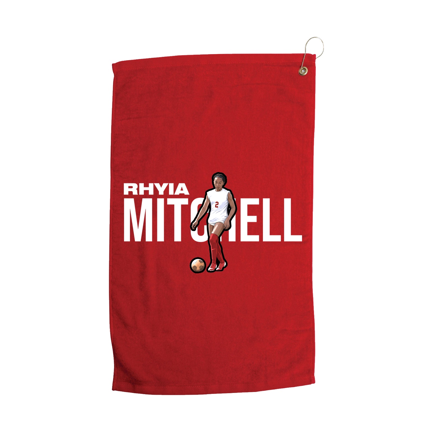 Golf Towel — Player Name in Red