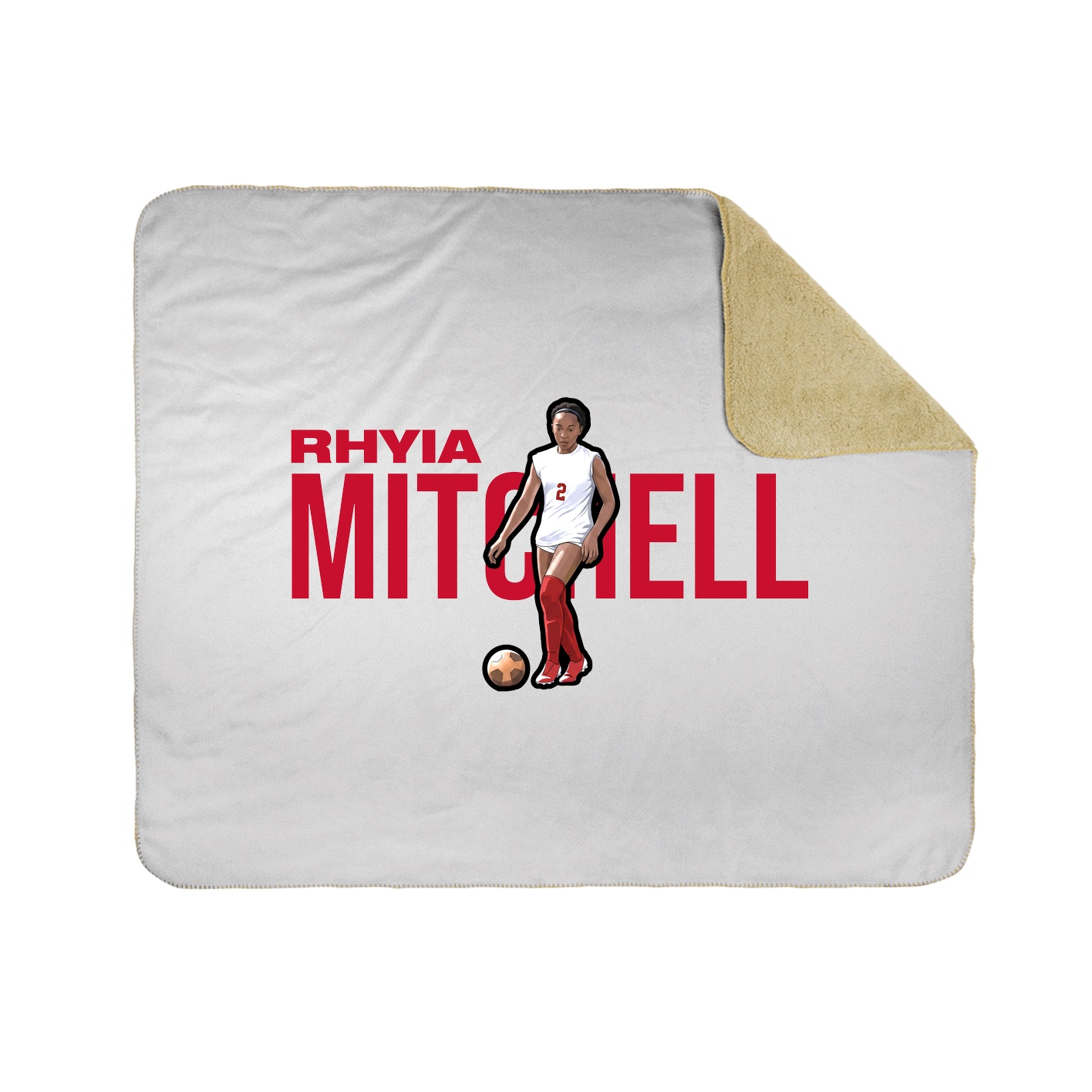 Throw Blanket — Player Name in White