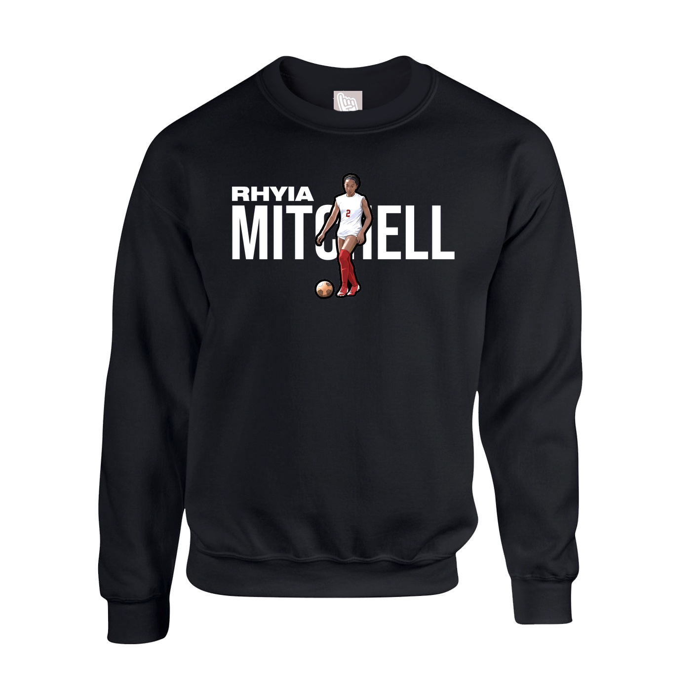 Fleece Crew — Player Name in Black
