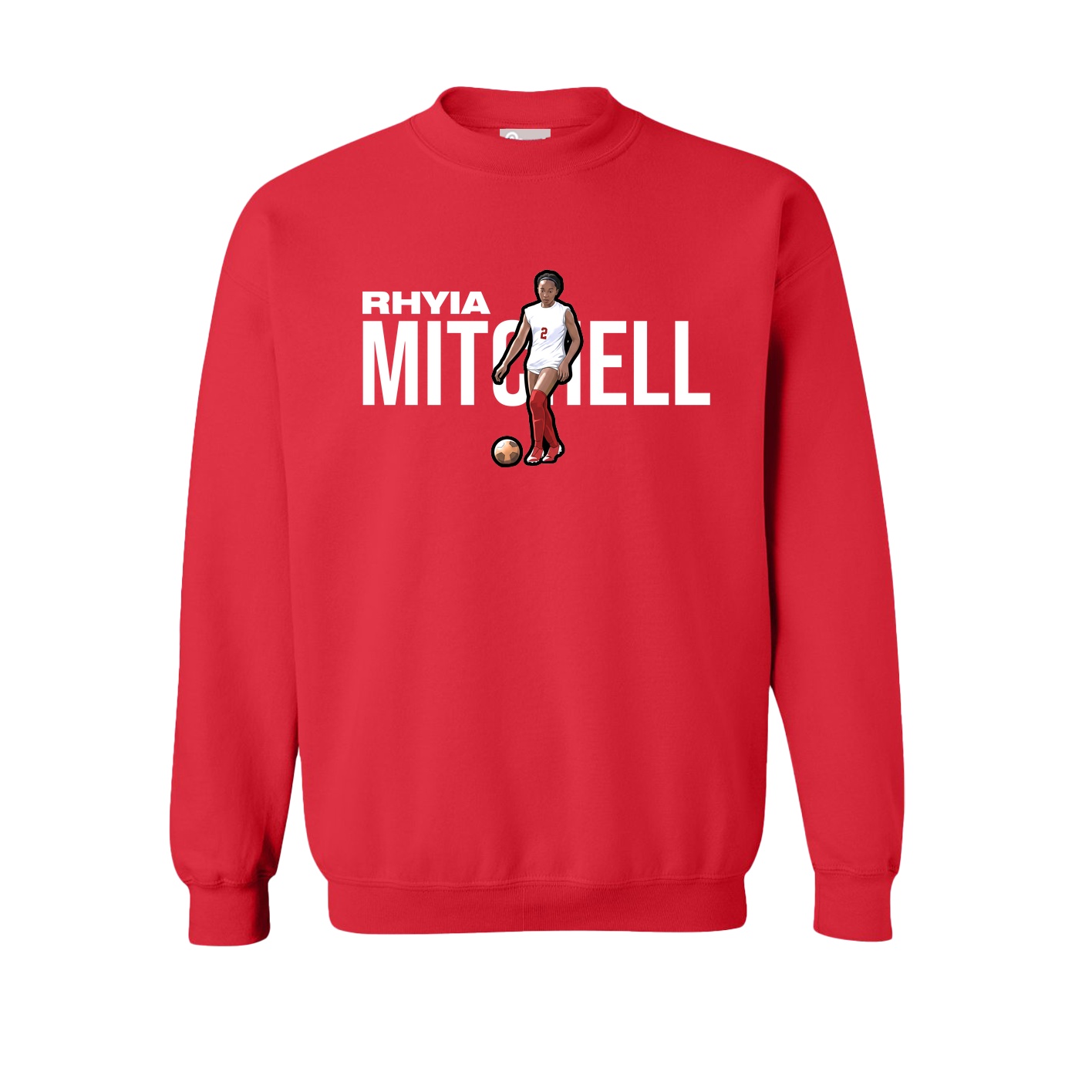 Fleece Crew — Player Name in Red