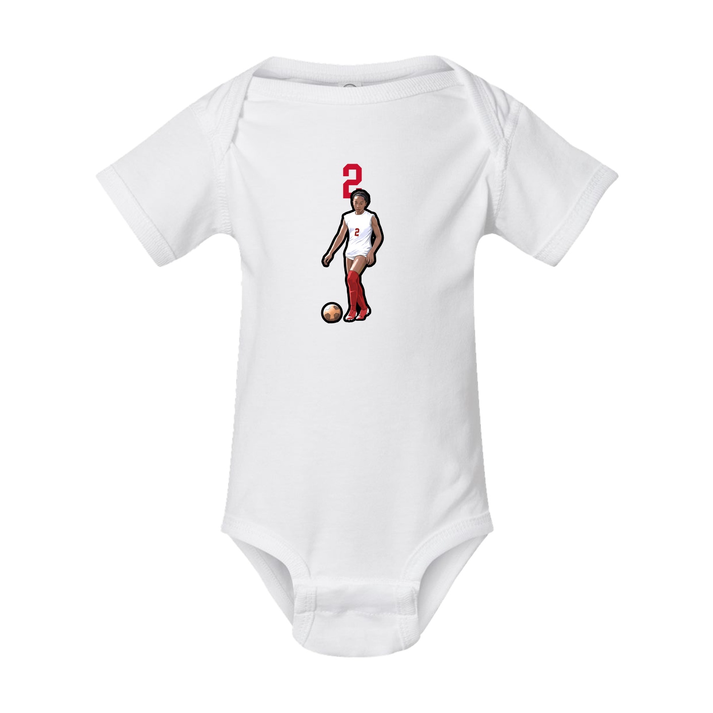 Baby Onesie — Number Top in White