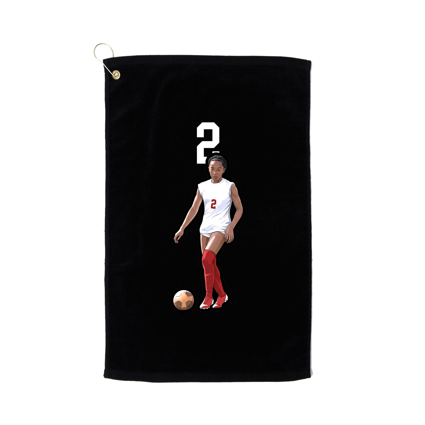 Golf Towel — Number Top in Black