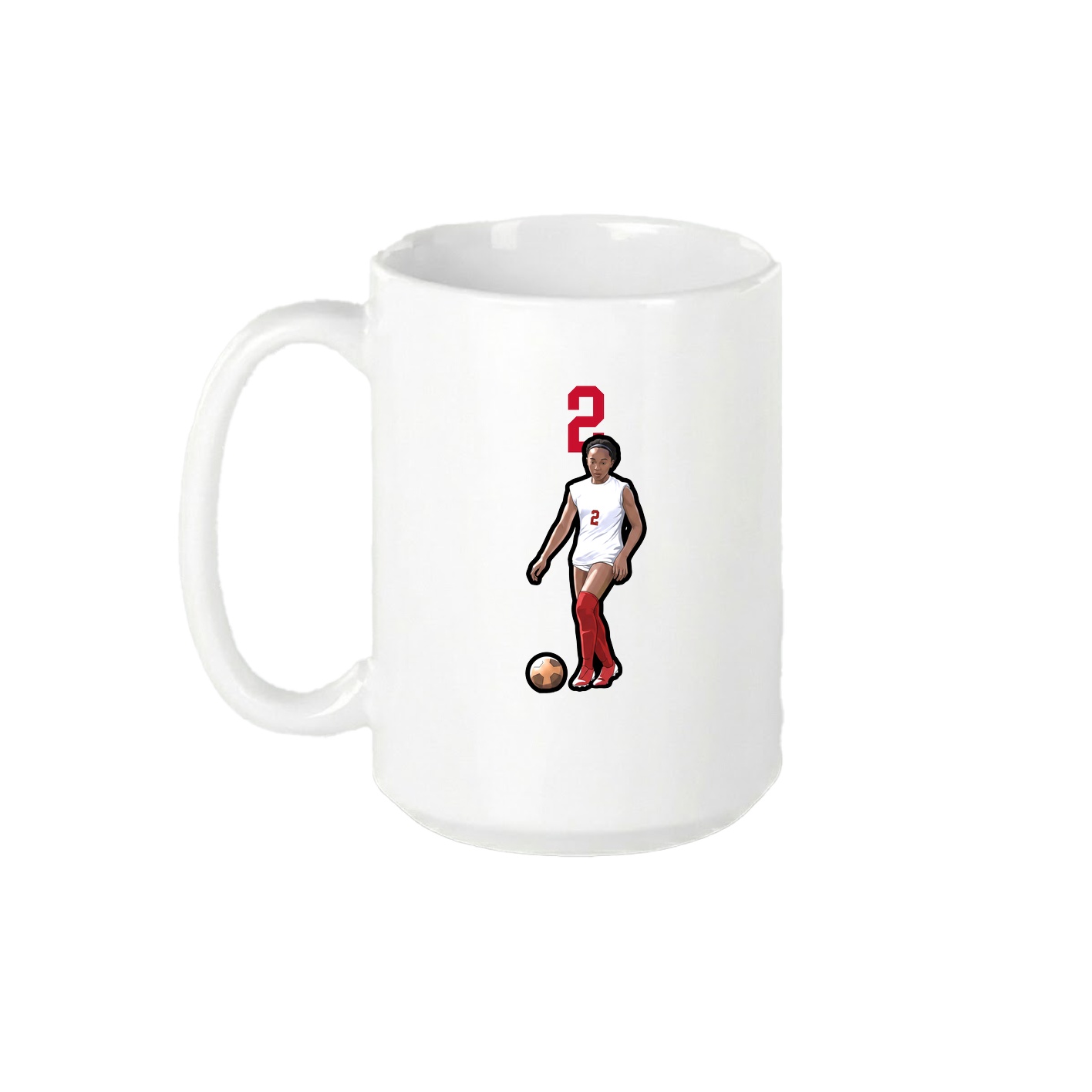 15oz Coffee Mug — Number Top in White