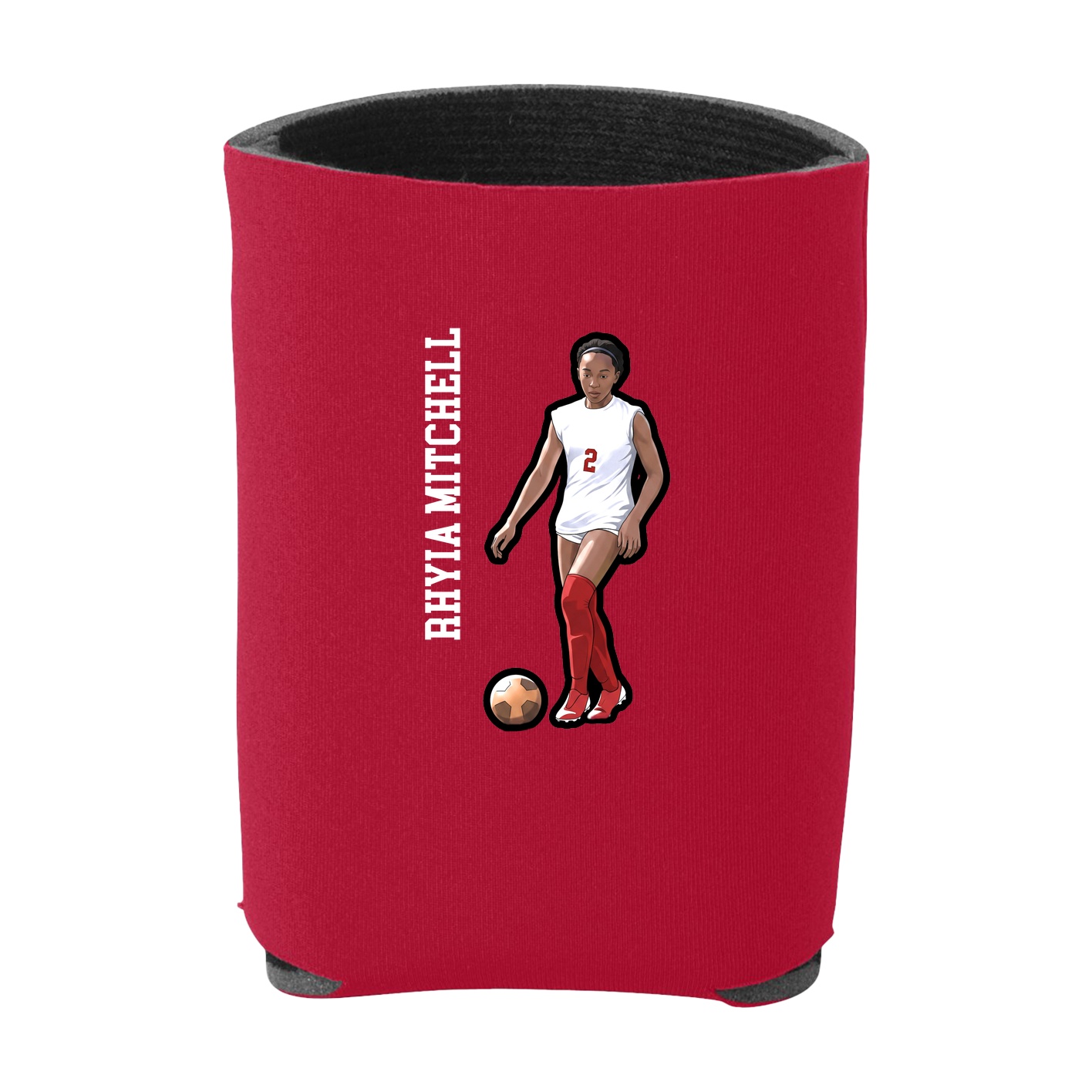 Can Holder — Name Vertical in Red
