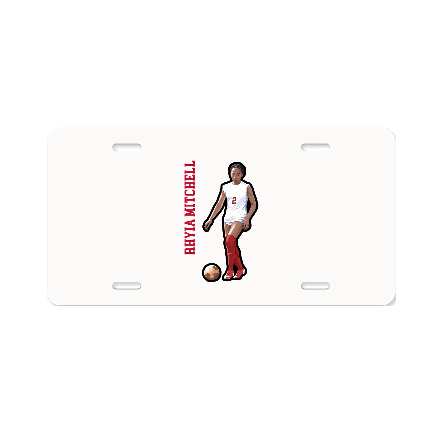 License Plate — Name Vertical in Classic