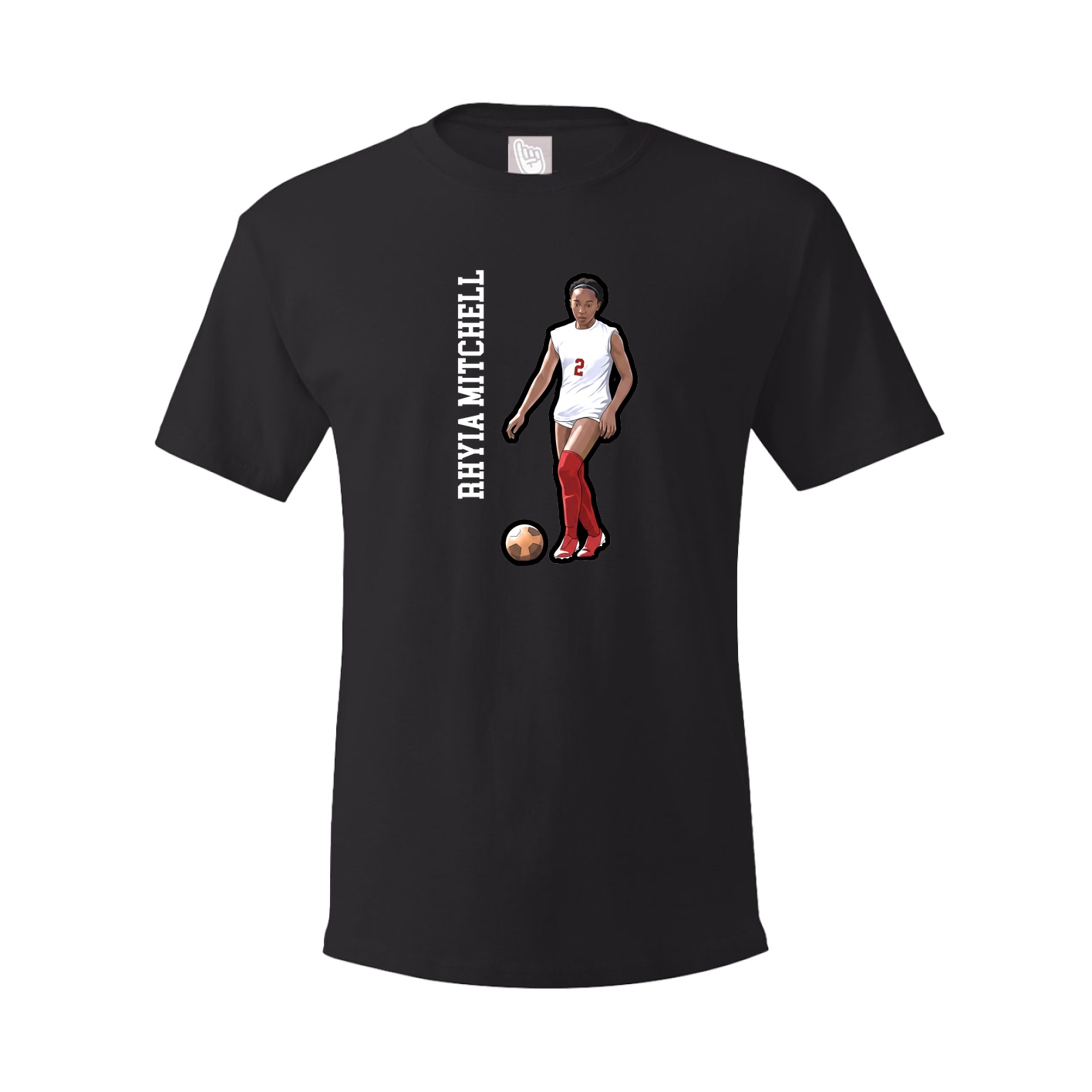 Tee — Name Vertical in Black