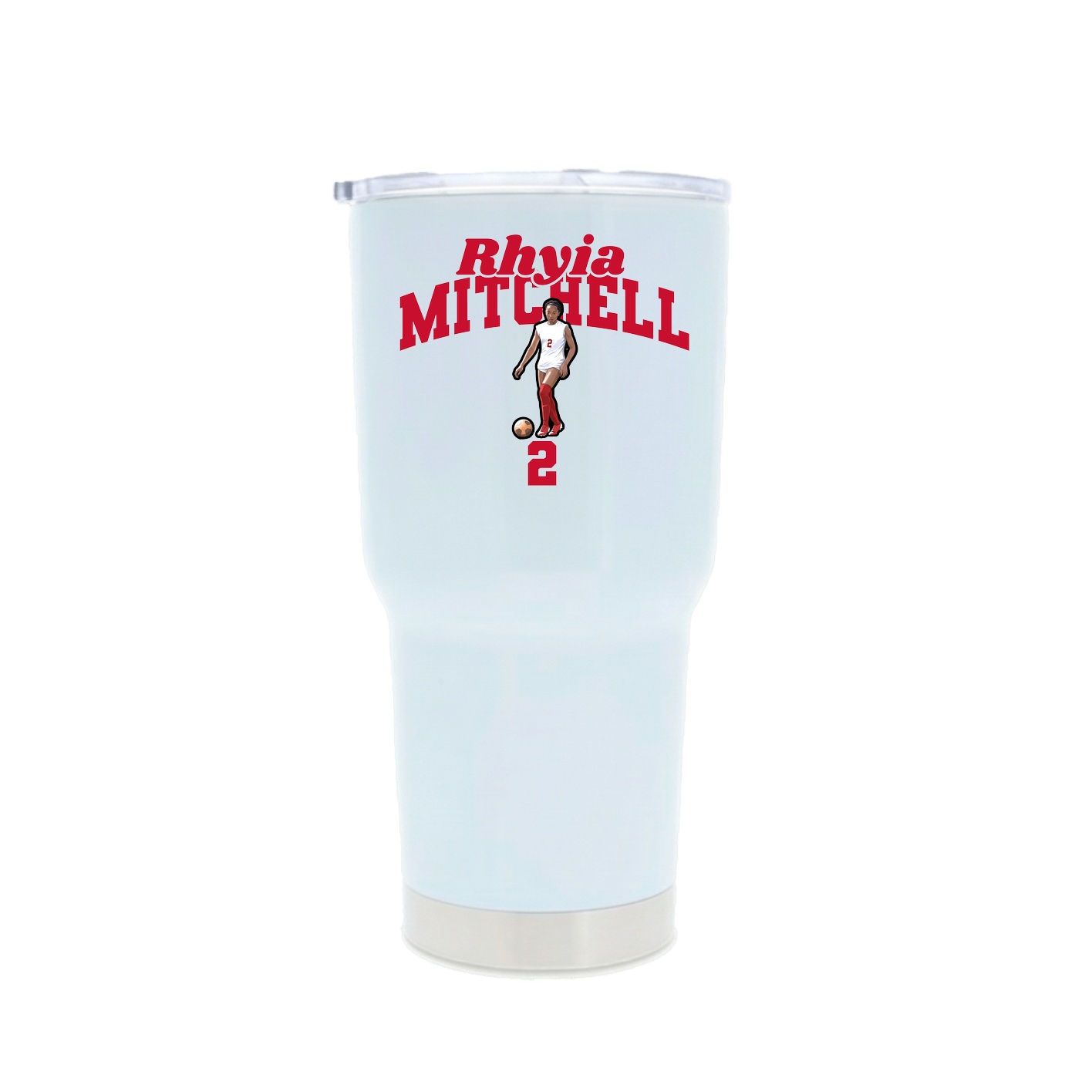 30oz Stainless Steel Tumbler — Signature Arch in White