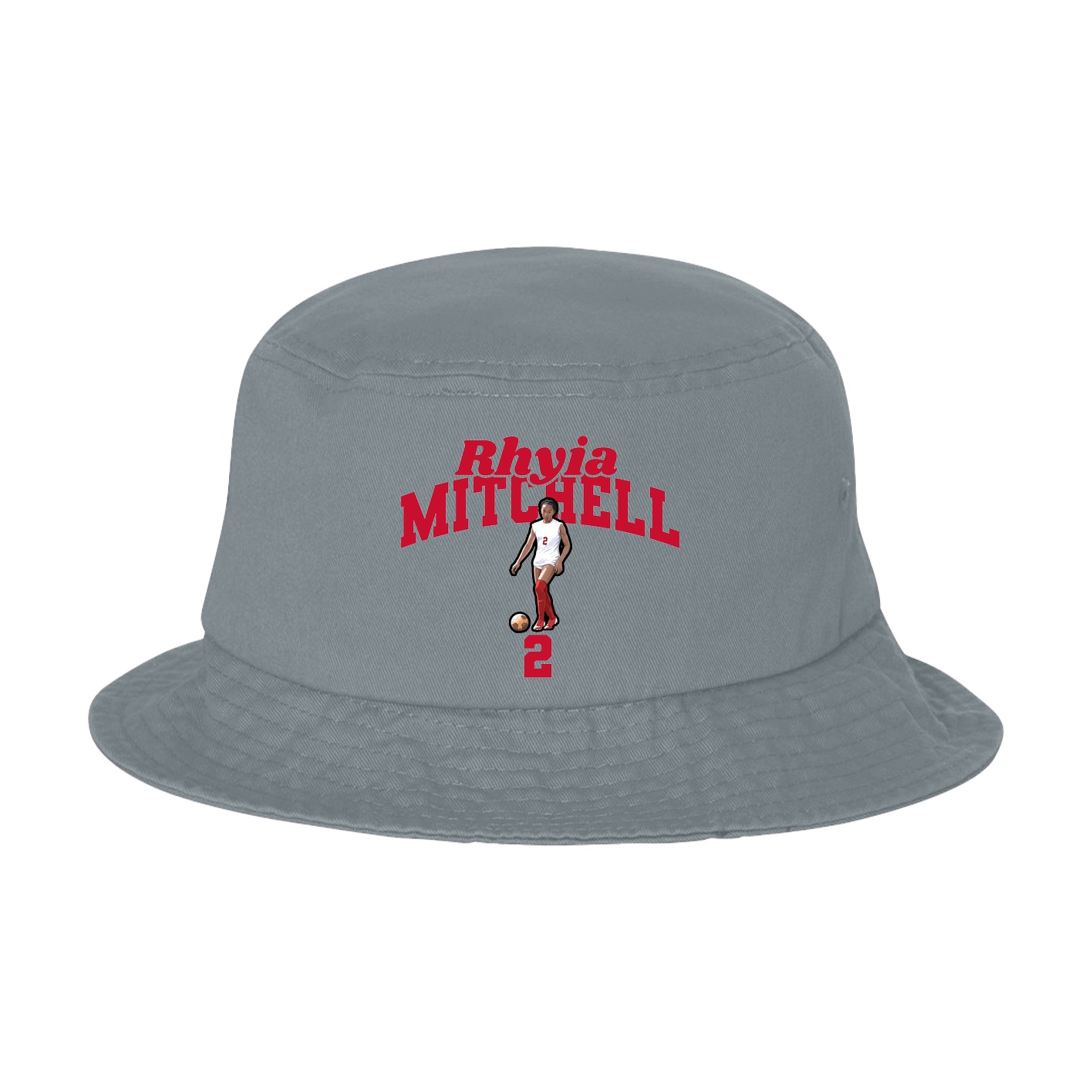 Bucket Cap — Signature Arch in Grey