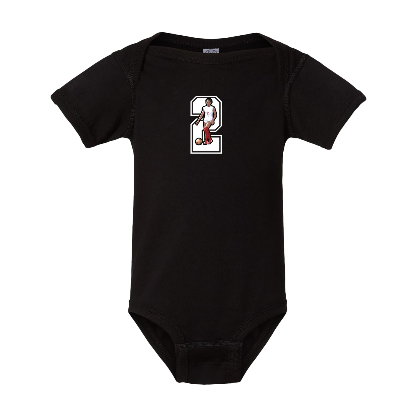 Baby Onesie — Number in Black