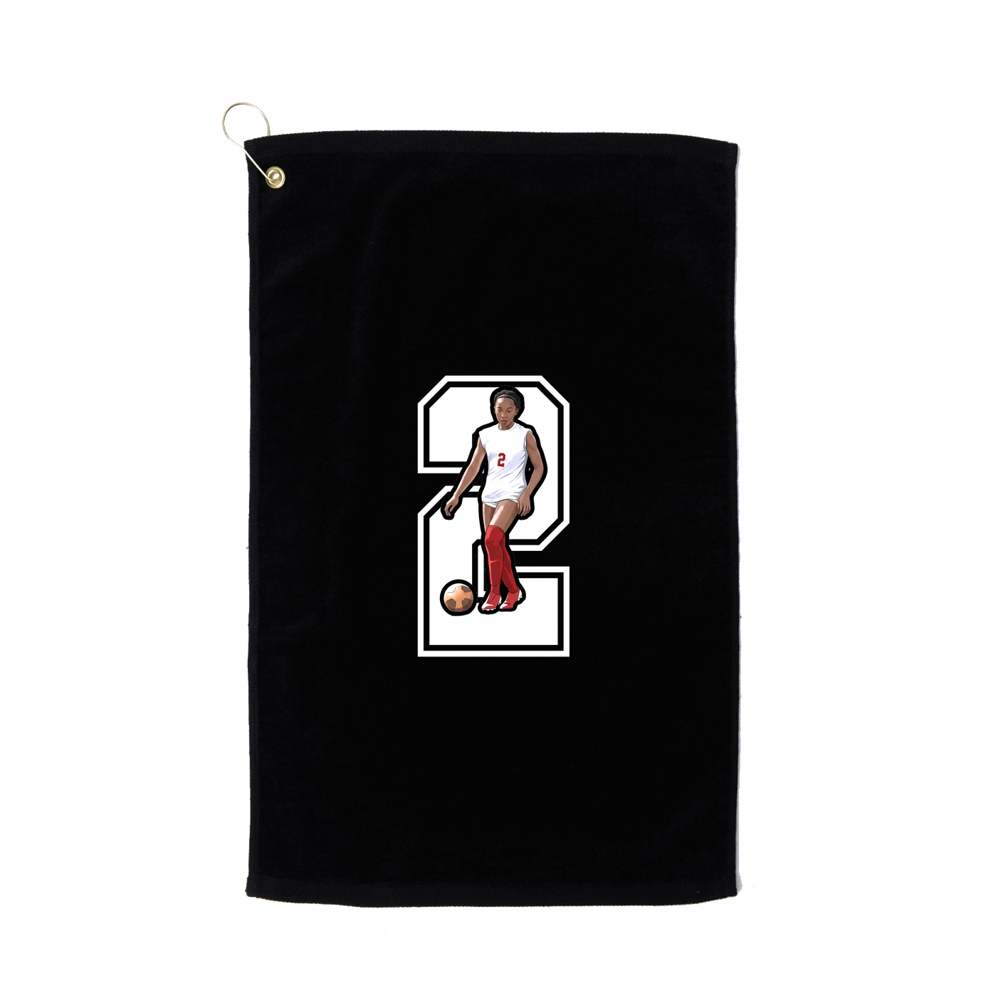 Golf Towel — Number in Black
