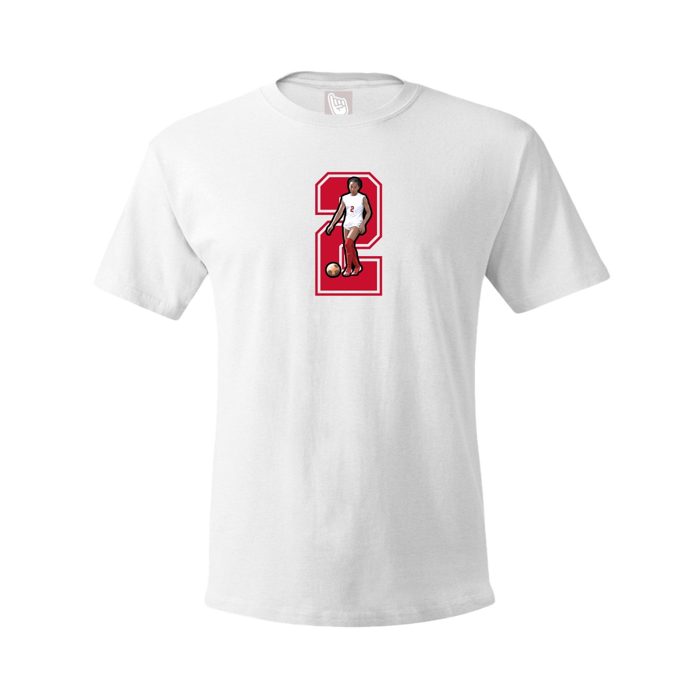 Youth Tee — Number in White