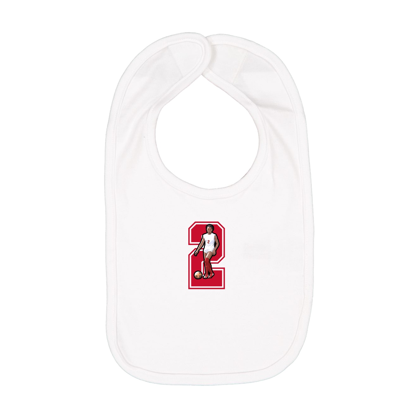 Infant Bib — Number in White