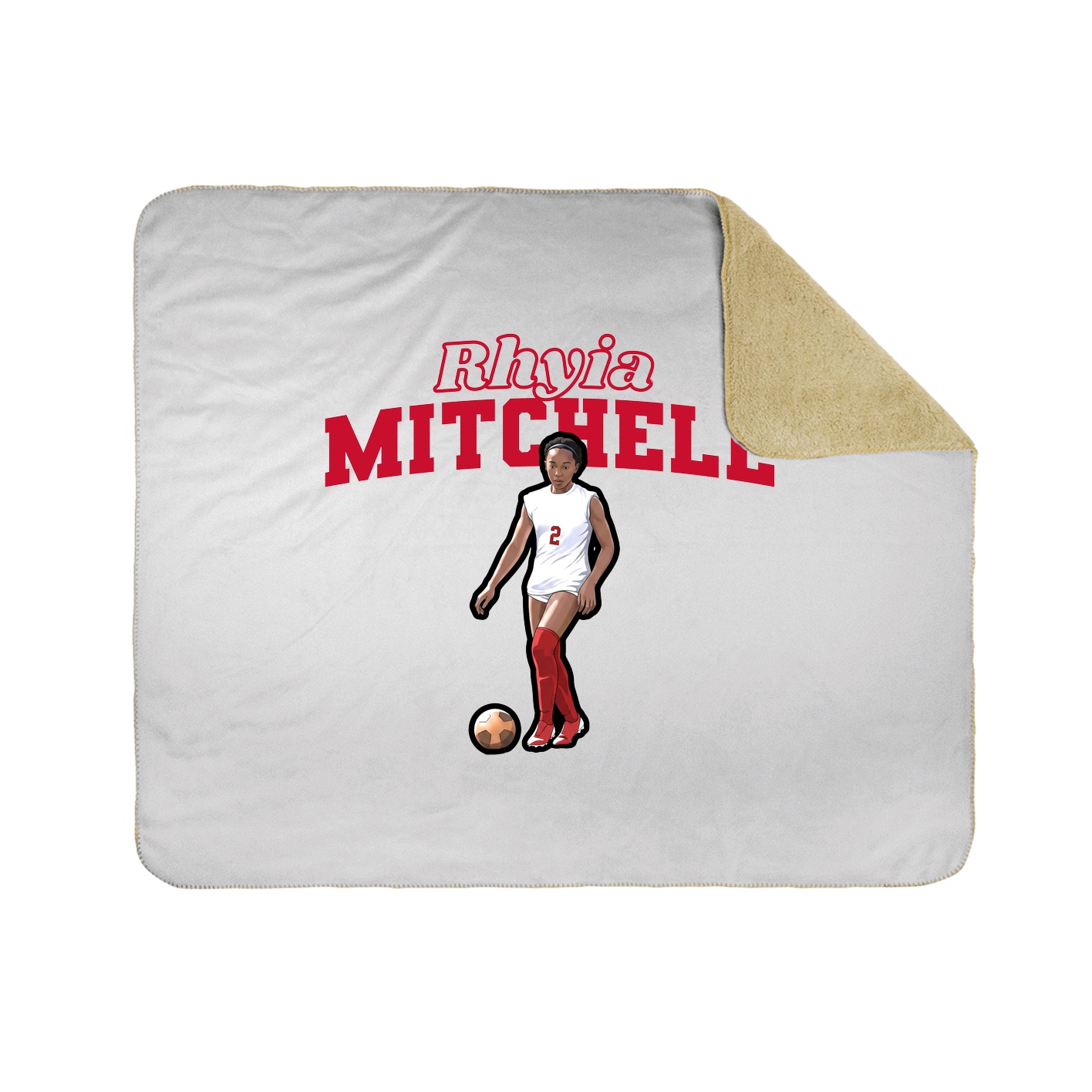 Throw Blanket — Name Arch in White