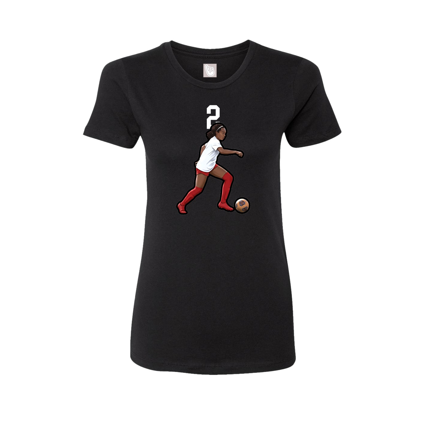Womens Tee — Number Top in Black
