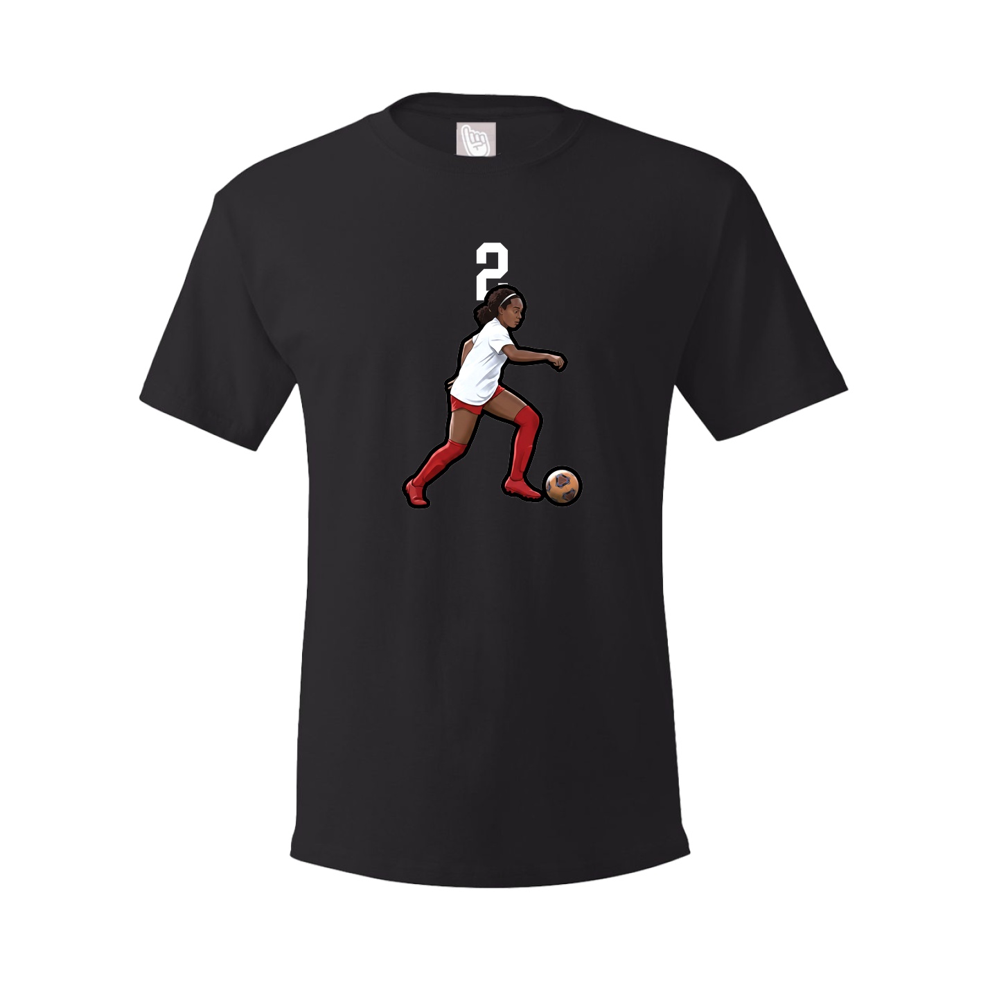 Youth Tee — Number Top in Black