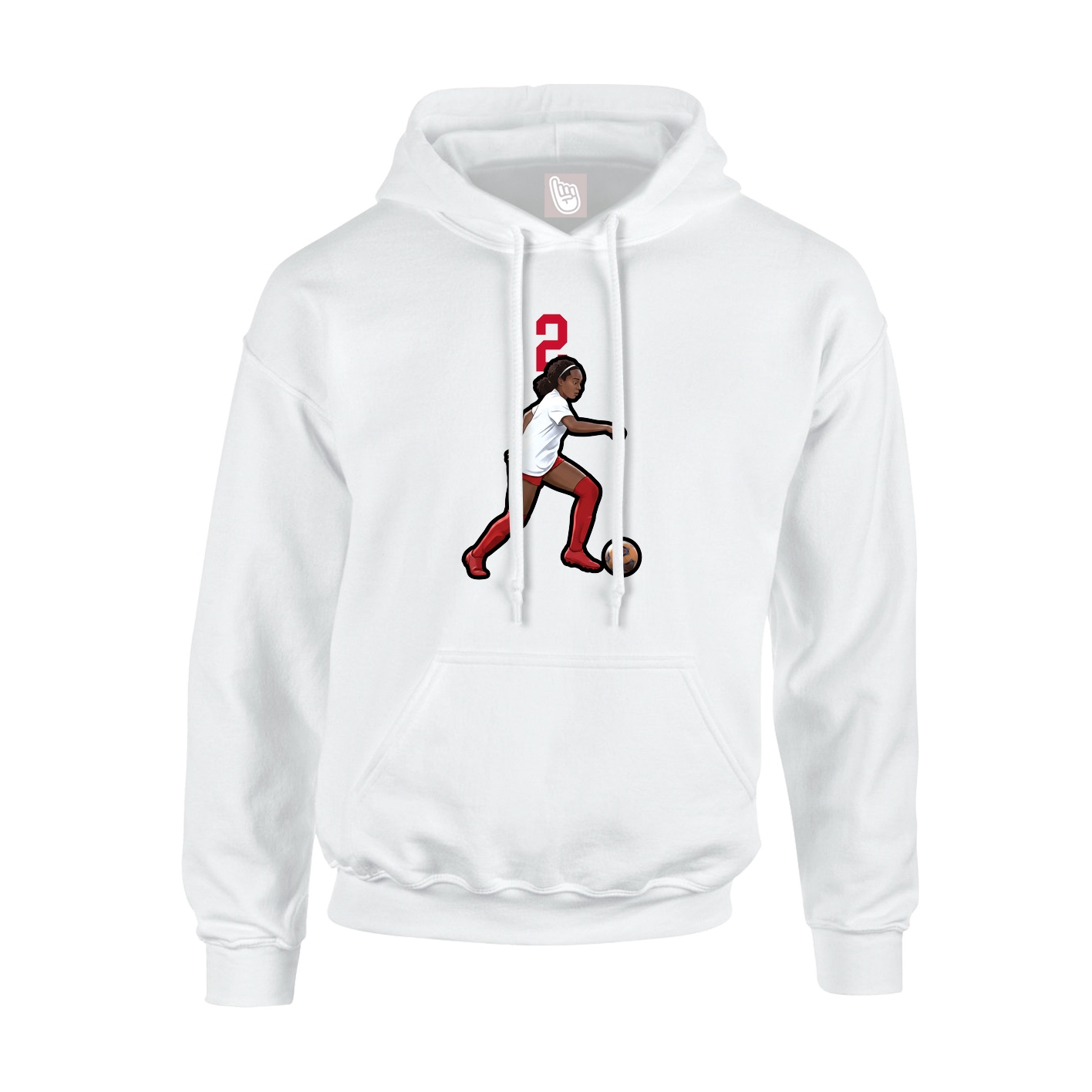 Hoodie — Number Top in White