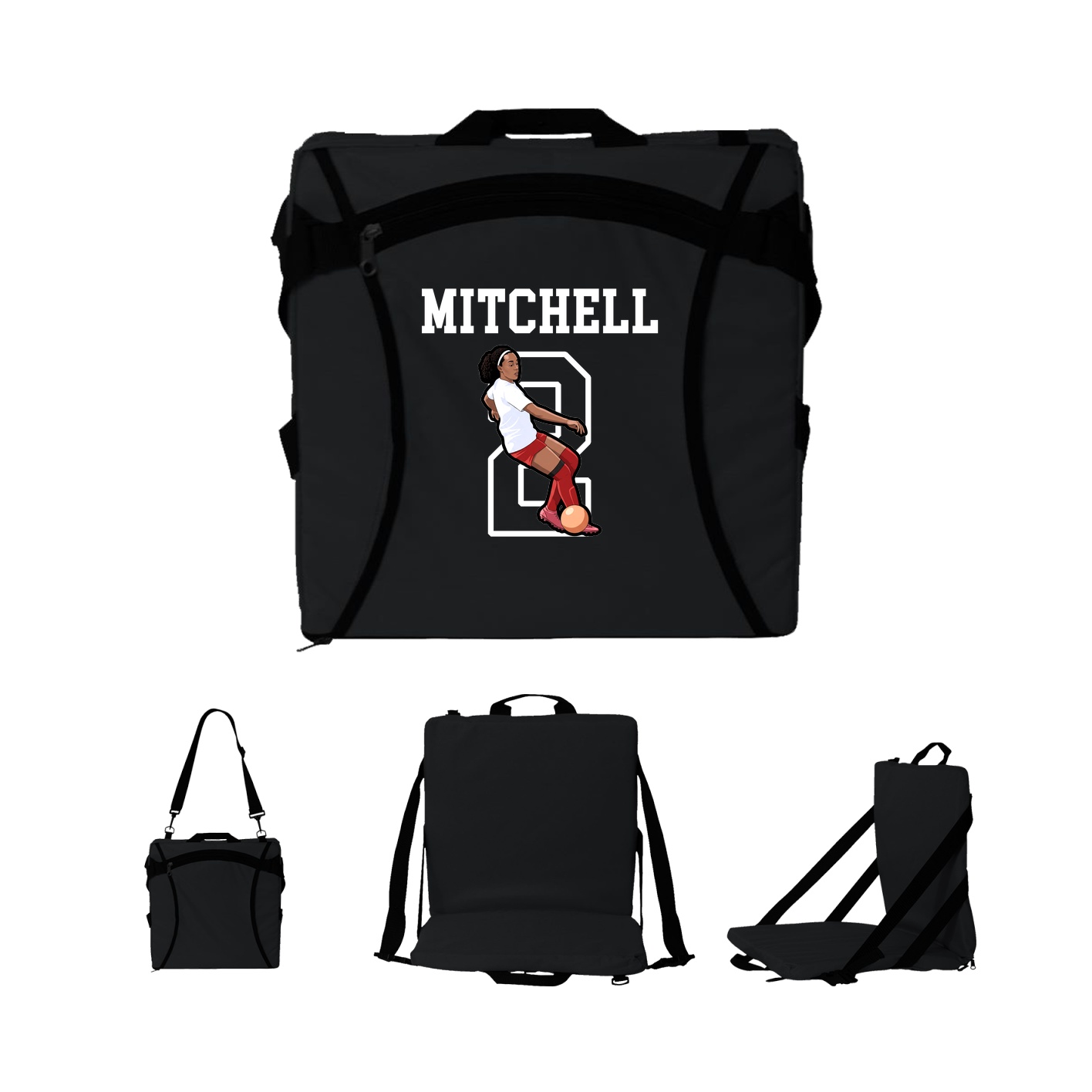 Folding Stadium Seat — Shirsey in Black