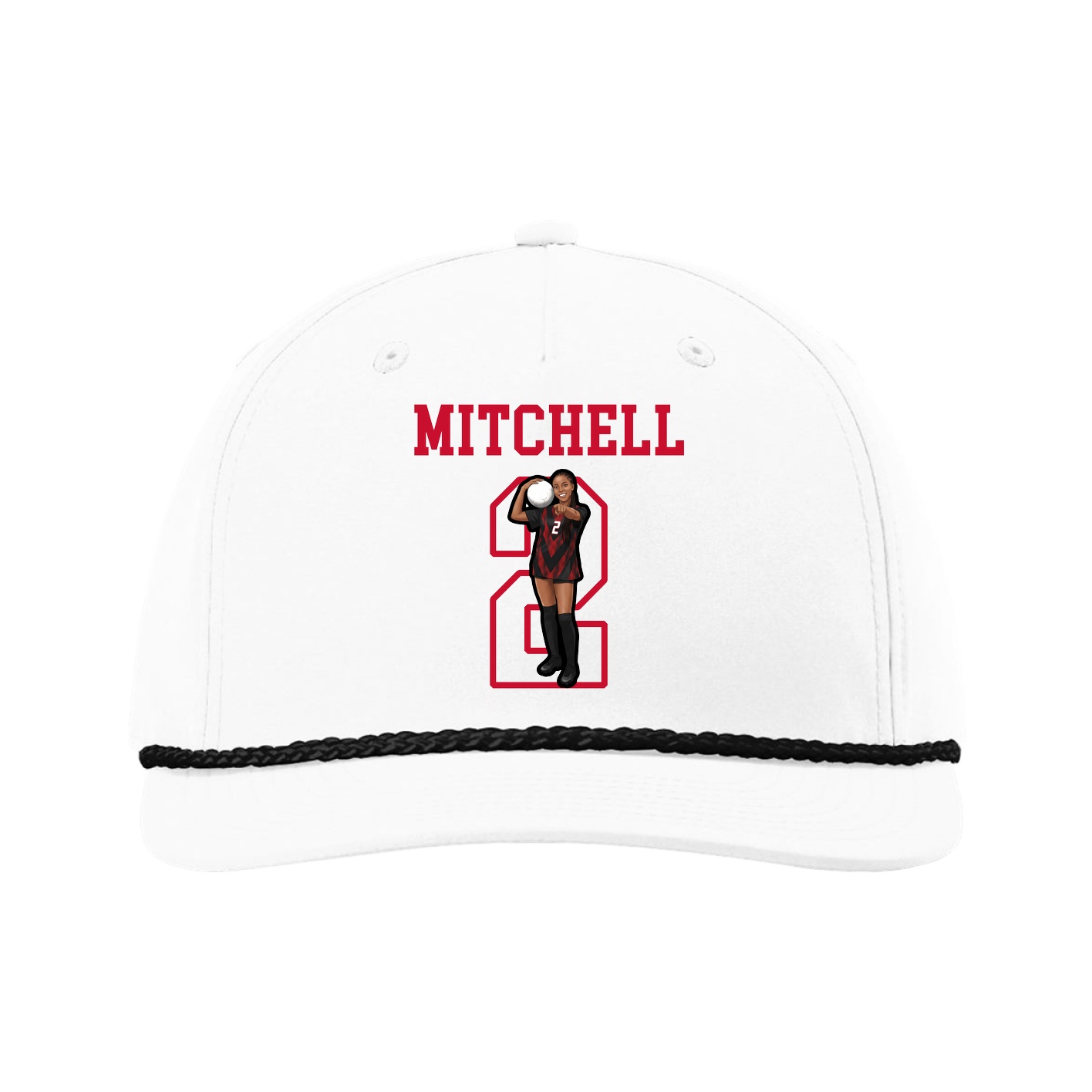 Five-Panel Classic Rope Cap — Shirsey in White