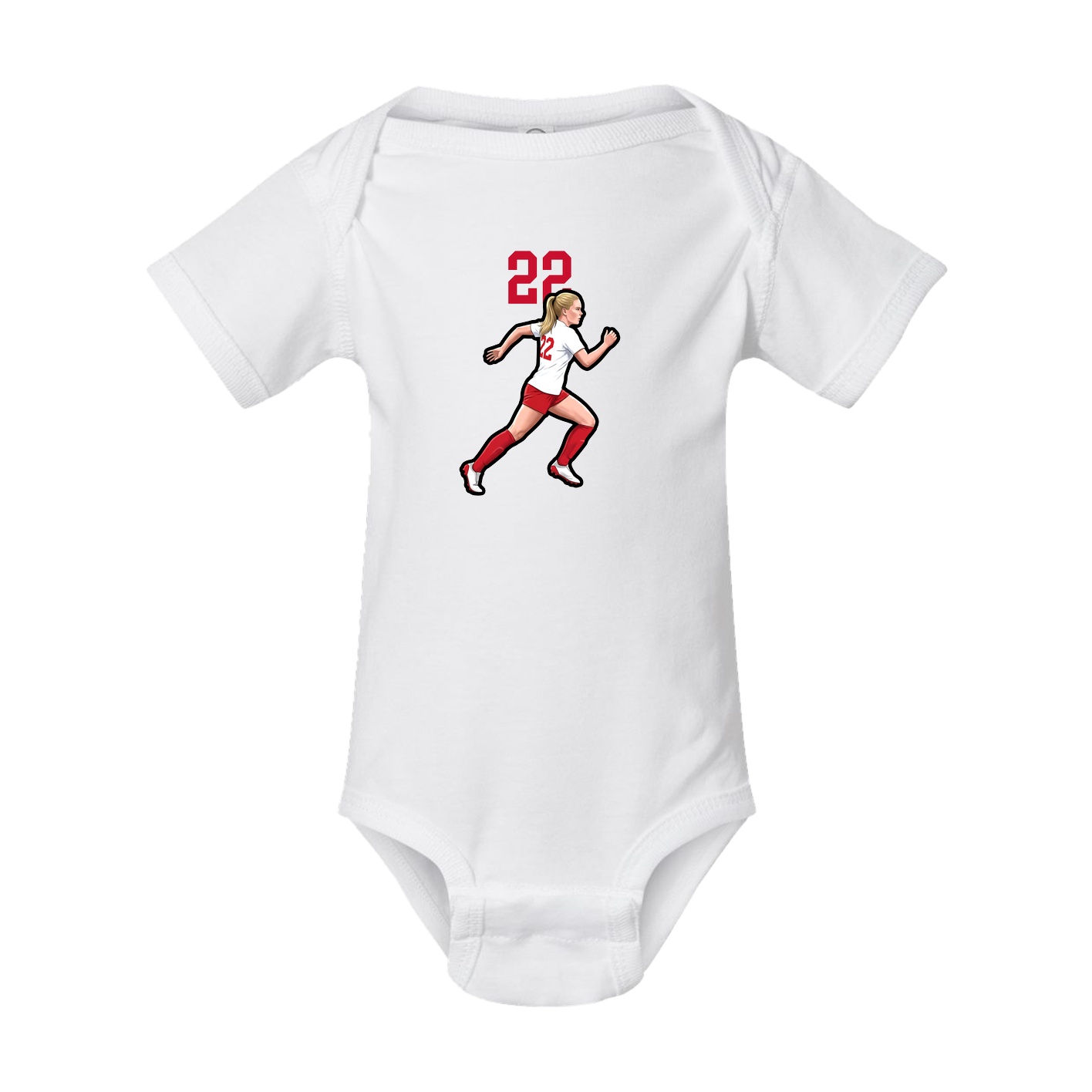 Baby Onesie — Number Top in White
