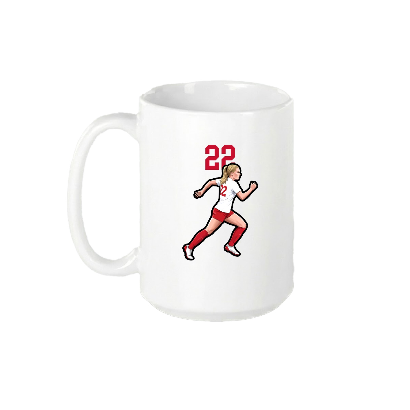 15oz Coffee Mug — Number Top in White