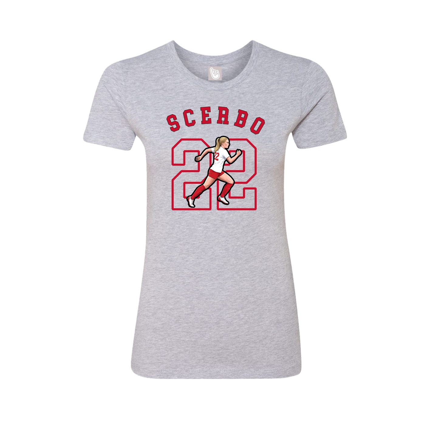 Fitted Women's Tee — Shirsey Arch in Grey