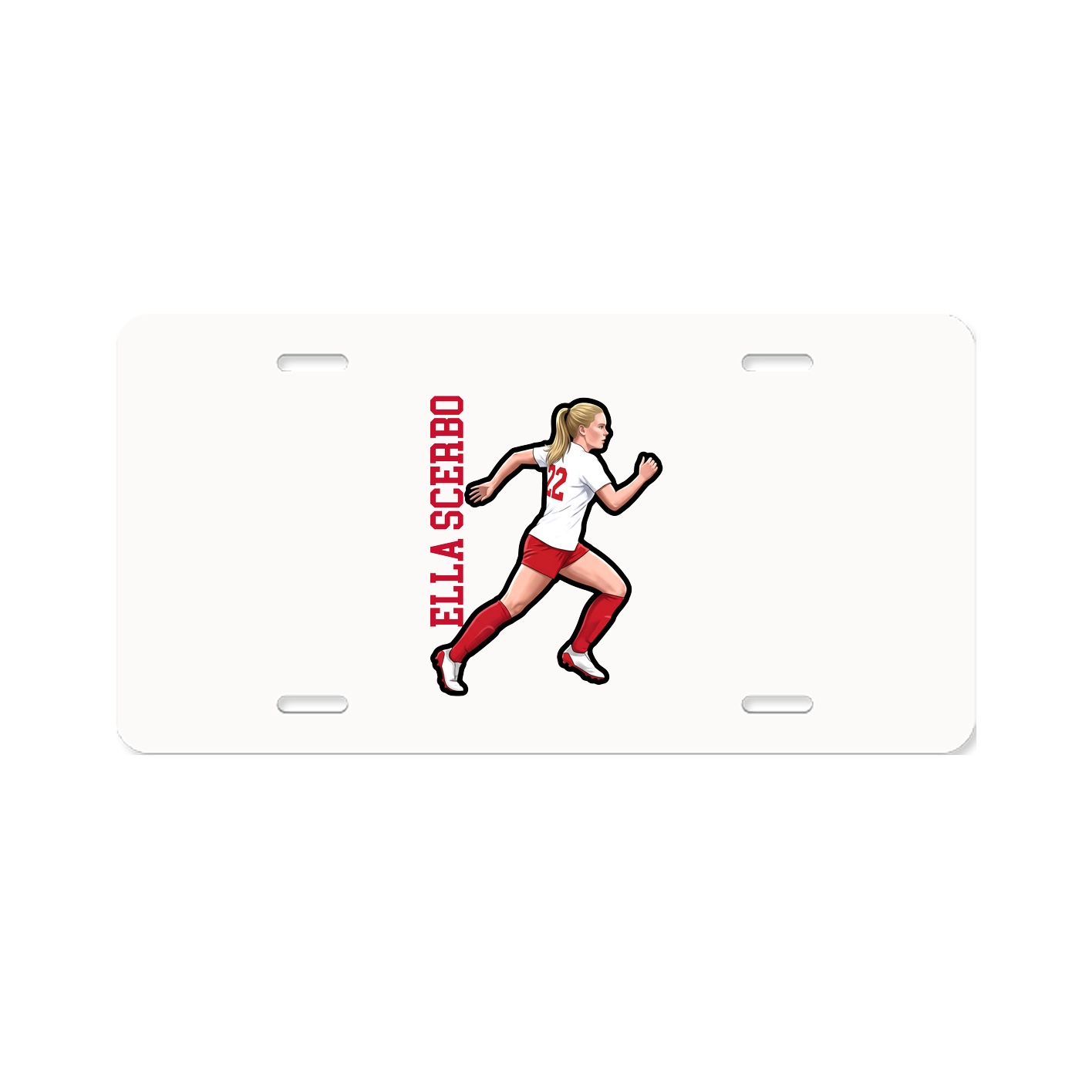 License Plate — Name Vertical in Classic