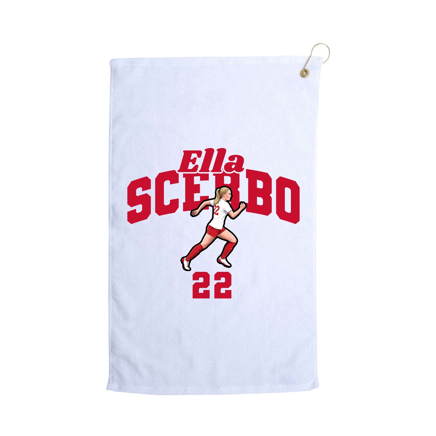 Golf Towel — Signature Arch in White
