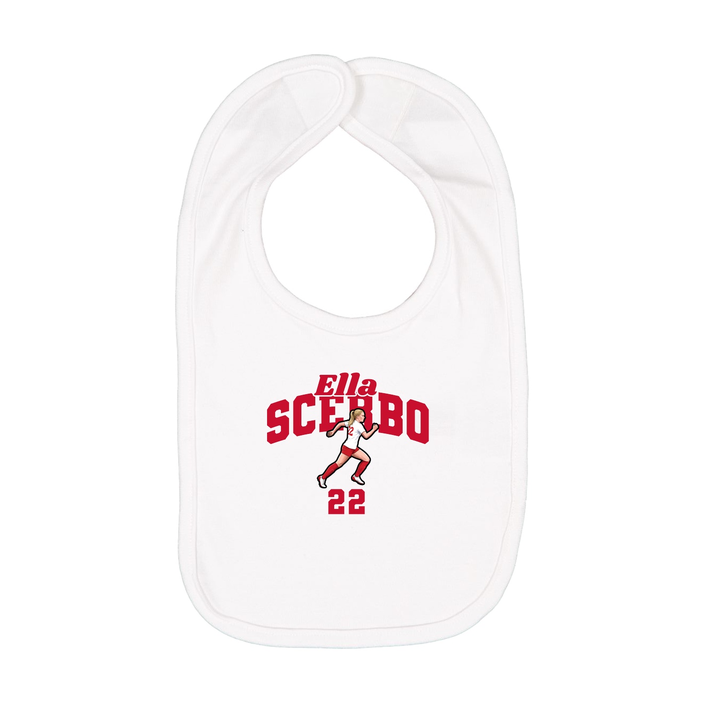 Infant Bib — Signature Arch in White