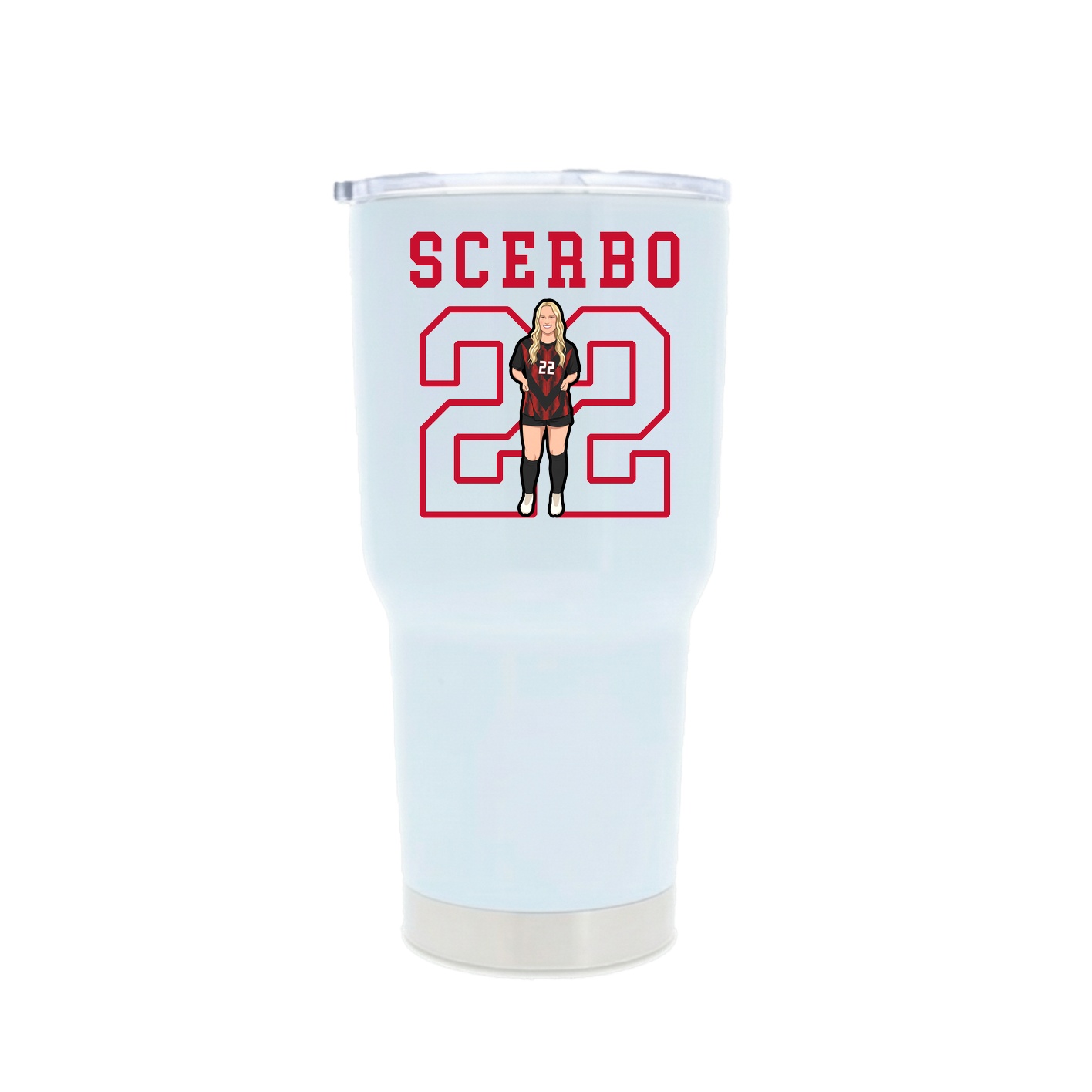 30oz Stainless Steel Tumbler — Shirsey in White
