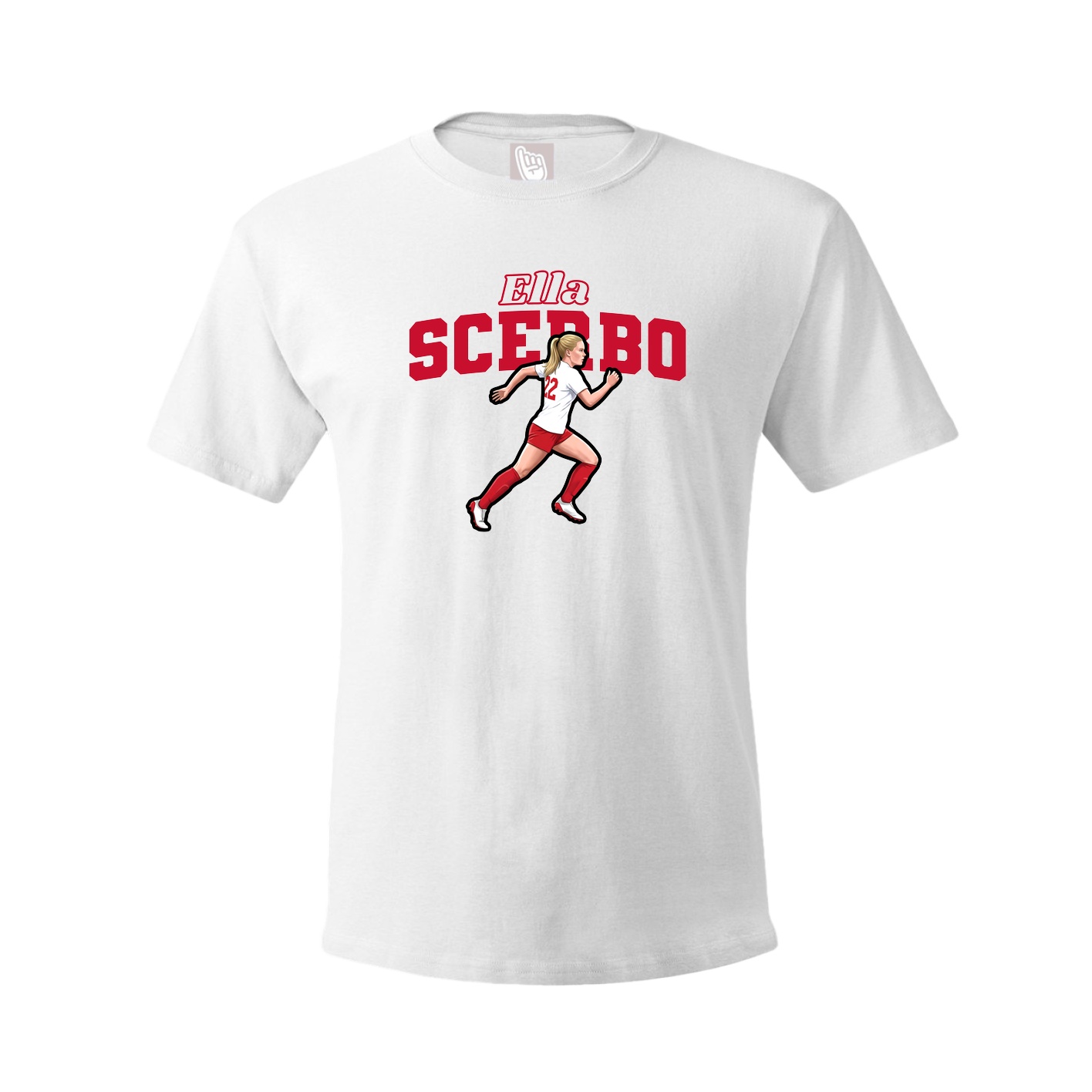 Youth Tee — Name Arch in White